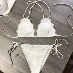 Elsa and Rose White Bikini